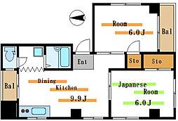 第二彦田ビル 2DKの間取図画像