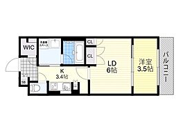 Osaka Metro御堂筋線 東三国駅 徒歩6分の賃貸マンション 5階1LDKの間取り