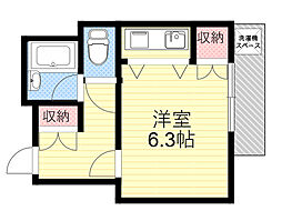 ハイツジェイ・ワイ ワンルームの間取図画像