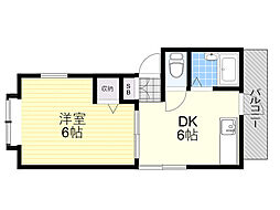 ハイツパイン 1DKの間取図画像