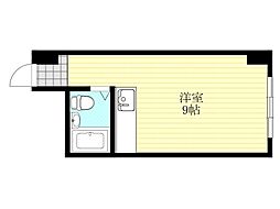 新大阪コーポビアネーズ ワンルームの間取図画像