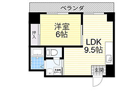 レクシア木川東 1LDKの間取図画像