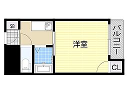 エクト1 1Kの間取図画像