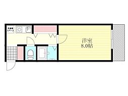 ショウカンハイム 1Kの間取図画像