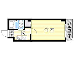 マンションセレーネ 1Kの間取図画像