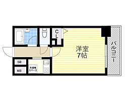 エスリード新大阪第5 1Kの間取図画像