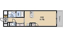 プレサンス新大阪ステーションフロント ワンルームの間取図画像
