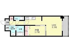 グランドステージ十三 1LDKの間取図画像