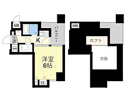 エステムコート新大阪3ステーションプラザ 1Kの間取図画像