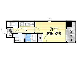 Live Flat Tsukamoto 1Kの間取図画像