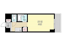 ラ・フォーレ上新庄 ワンルームの間取図画像