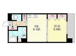 エストリーヴル2 1DKの間取図画像