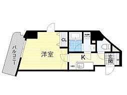 リッジ江坂 1Kの間取図画像