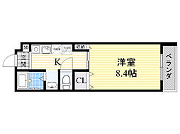 ドミトリオ仁王田 1Kの間取図画像