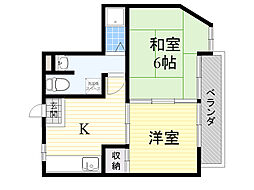 Oosumiレジデンシャル 2Kの間取図画像