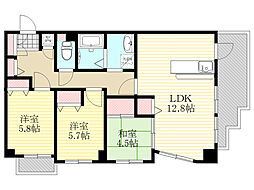 フリーフラット淡路 3LDKの間取図画像