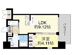 プレジオ御幣島 1LDKの間取図画像