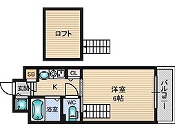 エステムコート新大阪3ステーションプラザ 1Kの間取図画像