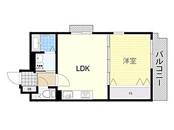 ソレイユ曽根東町 1LDKの間取図画像