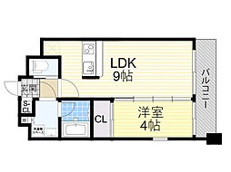 プレジオ緑地公園 1LDKの間取図画像
