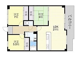 エトワール緑丘 3LDKの間取図画像