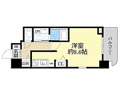 スプランディッド2 ワンルームの間取図画像