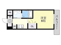 エステムコート新大阪8レヴォリス 1Kの間取図画像