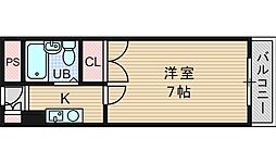 フレール緑地公園 1Kの間取図画像