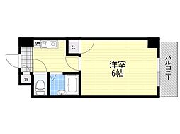 パインコート江坂2 1Kの間取図画像