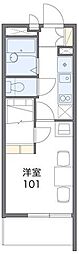 レオパレスハルカ 1Kの間取図画像