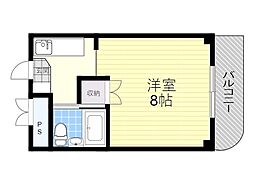 ベル・パレス豊中 1Kの間取図画像