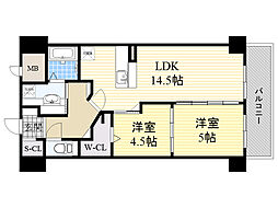 COCOMARINI 2LDKの間取図画像