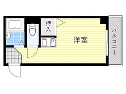 グランドハイツユタカ2 ワンルームの間取図画像