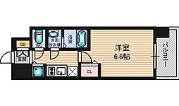 ベラジオ新大阪北 1Kの間取図画像