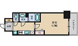フェニックス新大阪 1Kの間取図画像