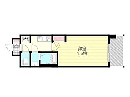 セレ二テ新大阪プリエ 1Kの間取図画像