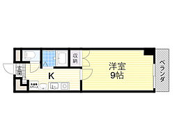 メゾンセルクル 1Kの間取図画像