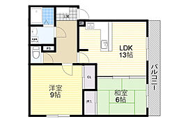サンバレイ緑地A 2LDKの間取図画像