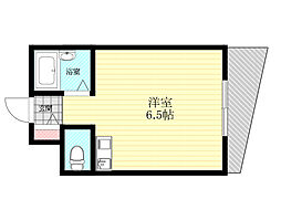 メゾンアンティーム ワンルームの間取図画像