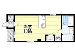 久原マンション ワンルームの間取図画像