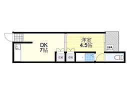 家納文化 1DKの間取図画像