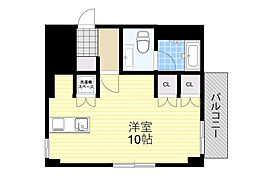 エデラカーサ ワンルームの間取図画像