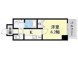 アイスビル 1Kの間取図画像