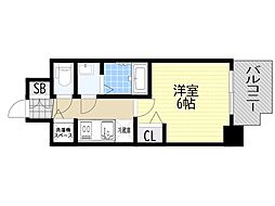 プレサンス新大阪コアシティ 1Kの間取図画像