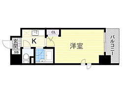 エスリード新大阪第7 1Kの間取図画像