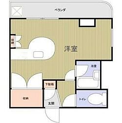 江坂東OMパレス ワンルームの間取図画像