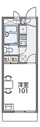レオパレスパーシモン2 1Kの間取図画像