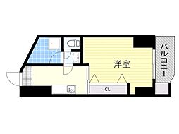 新大阪第一ダイヤモンドマンション 1Kの間取図画像