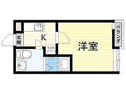Oosumiレジデンシャル 1Kの間取図画像