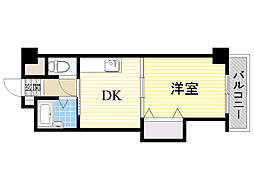 豊新グランドハイツ北 1DKの間取図画像